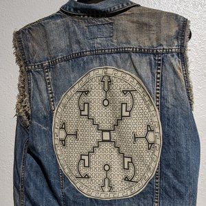 Kill City Denim Vest + Shipibo Ayahuasca patch